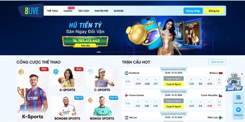 Tìm hiểu thông tin tổng quan về nhà cái 8Live